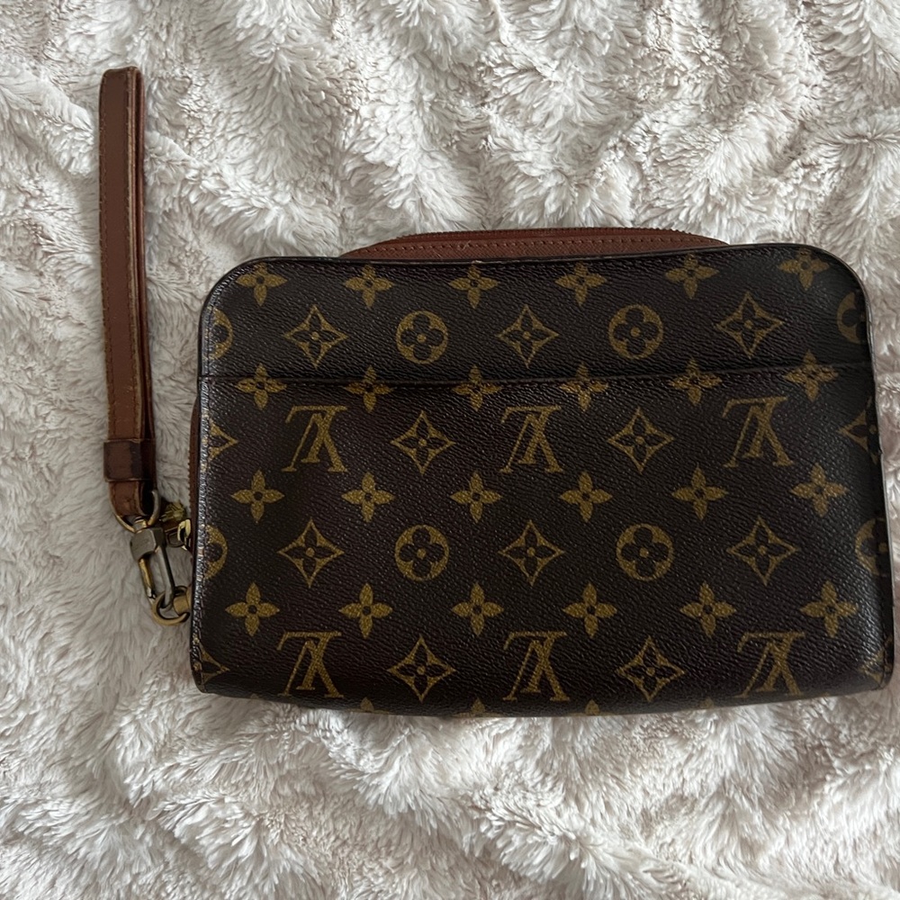 Louis Vuitton Classic Orsay Clutch Bag w/ Wrist Strap